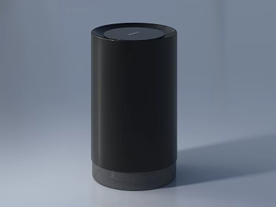 Modern Black Cylindrical Household Electrical Appliance With Sleek Design 3d model