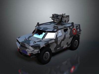 Bulletproof Car Armed Jeep Armed Car Armed Bulletproof Car Military Jeep Off-road Jeep Humvee 3d model