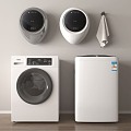 Modern washing machine drum washing machine wall-mounted washing machine 3d model