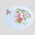 White Umbrella With Beautiful Floral Pattern For Stylish Everyday Use