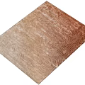Square Carpet with Brown Beige Gradient and Elegant Modern Geometric Textured Design 3d model