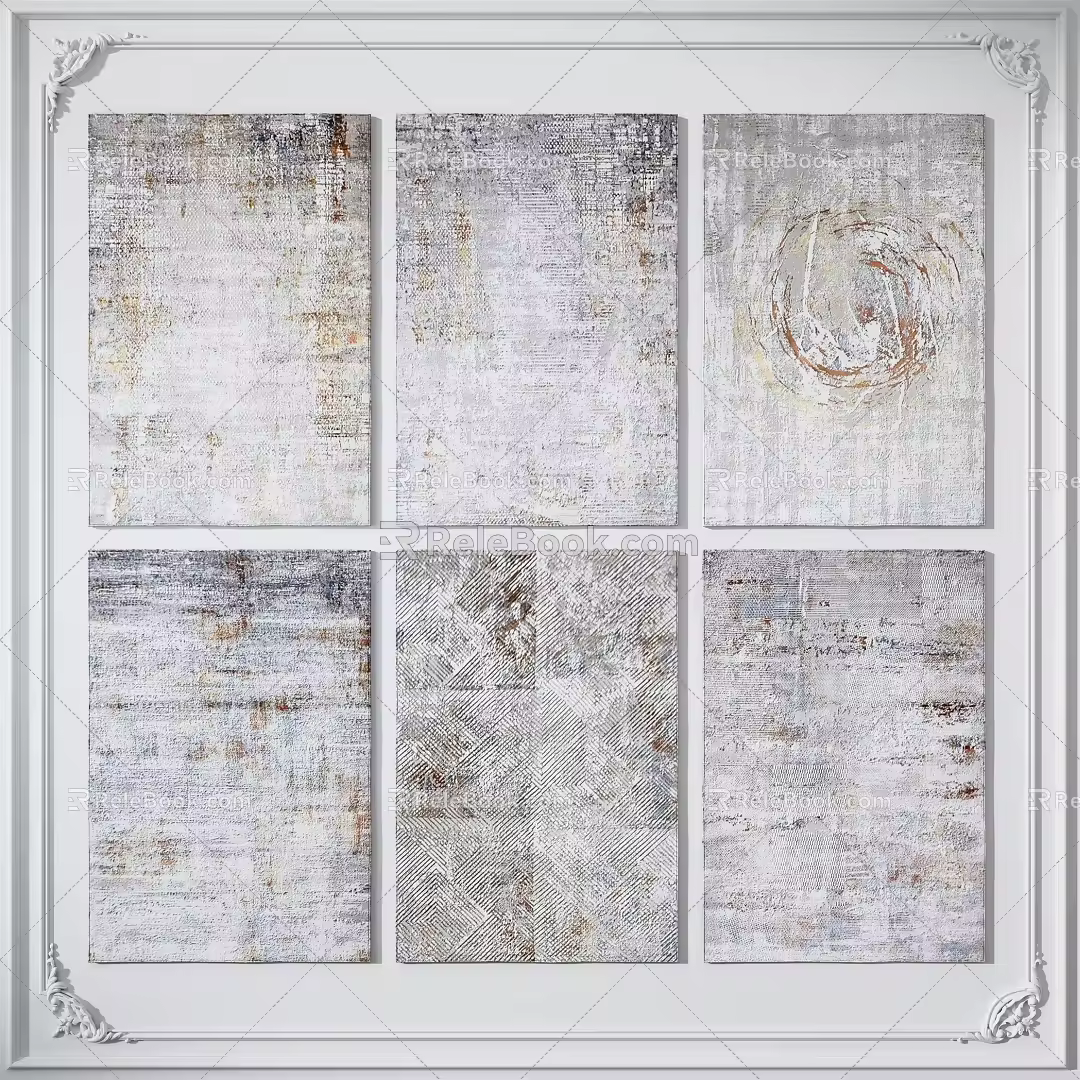 modern square carpet carpet 3d model