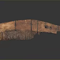 Vintage Handcrafted Wooden Comb With Natural Texture And Smooth Teeth Design