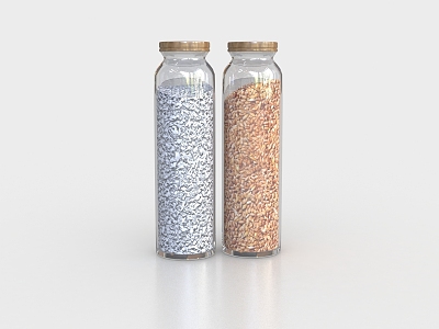 Modern seasoning bottle glass bottle storage bottle dried fruit cereal kitchen storage jar model