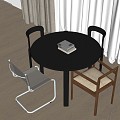 Modern Dining Table and Chair 3d model