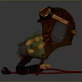 Modern gas mask sci-fi gas mask 3d model