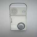 Vintage Portable Audio Speaker With Handle Speaker Grille Control Knob And Metallic Finish