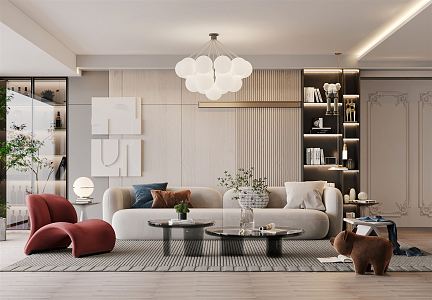 modern living room 3d model