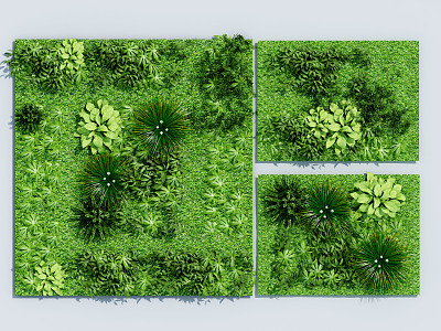 modern plant wall green plant wall 3d model