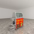 Stainless Steel Commercial Mobile Machine with Transparent Cover Discharge Chute and Wheels