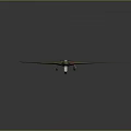 Camouflage Painted Airplane Model With Cross Insignia And Unique Wing Design