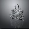 Fashionable Blue And White Floral Pattern Handbag With Sturdy Handles For Daily Use