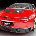 Red Sports Car Exterior Front View With Sleek Design Headlights And Shiny Finish