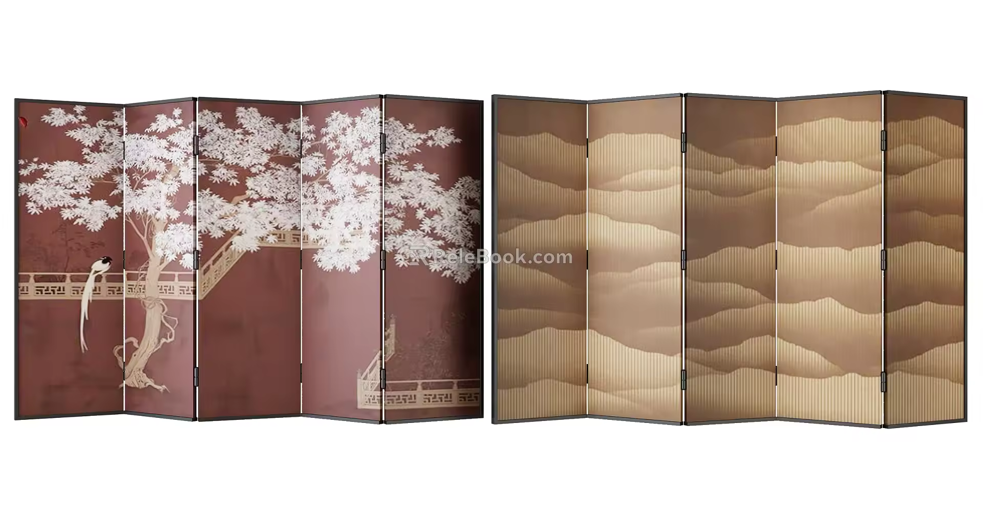 new chinese style screen 3d model