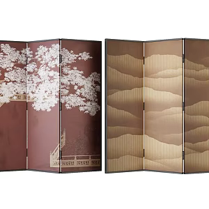 new chinese style screen 3d model