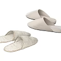 Light Colored Slippers with Different Styles Soft Material and Cozy Design for Indoor Use 3d model