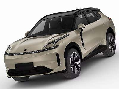 Sleek Modern SUV Exterior Design In Light Color 3d model