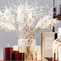 Stylish Bathroom Accessories With Soap Dispensers Aromatherapy Candles Storage Shelves And Mini Plants