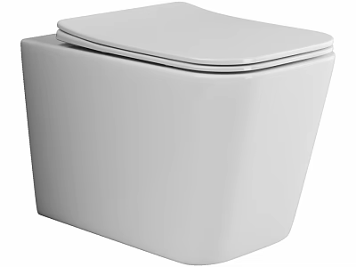Sleek Modern White Toilet Featuring Clean Lines and Contemporary Stylish Design 3d model
