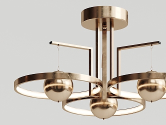 Post-modern chandelier metal chandelier 3d model