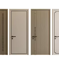 Modern Swing Door Designs With Various Panel Patterns And Neutral Tones For Home Interiors 3d model