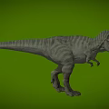 Realistic Detailed Tyrannosaurus Rex 3D Model Standing On Green Background