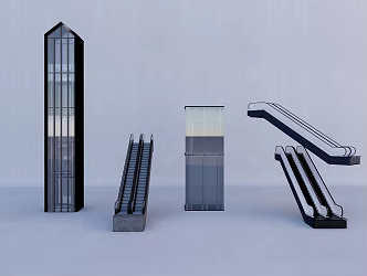 Elevator Escalator 3d model