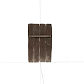 Old Wooden Door With Planks Metal Hinge And Red Stain On Black Background