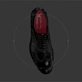 Stylish Metallic Leather Brogue Shoes With Intricate Perforated Design Red Lining And Classic Sole
