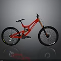 Red NORCO Mountain Bike With Full Suspension Frame And Off Road Tires