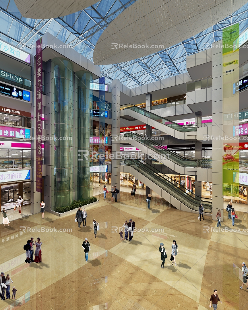 Atrium Location of Grand Mall 3d model