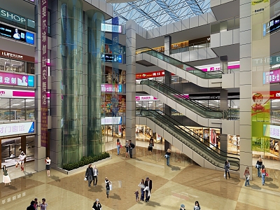 Atrium Location of Grand Mall 3d model