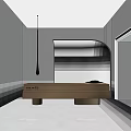 Light Luxury Front Desk Sales Office Front Desk 3d model