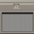 Modern Projection Monitoring Setup With Ceiling Mounted Screen And Projector