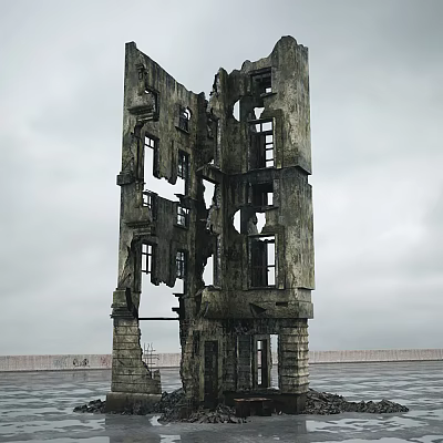 Industrial LOFT Ruins 3d model Industrial LOFT Ruins 3d model