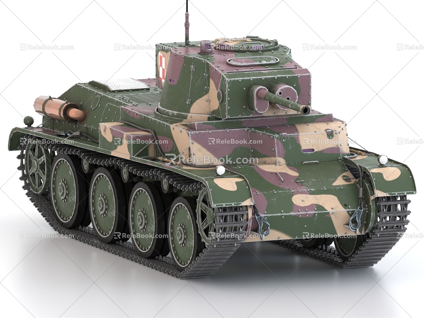 World War II tank Polish tank 9TP tank 3d model