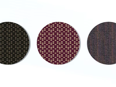 Round Rugs With Various Patterns And Different Colors For Home Decoration 3d model