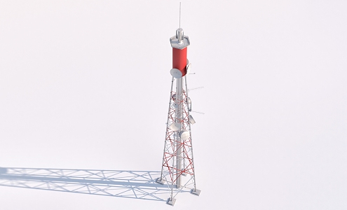 radio tower antenna base station tower 3d model