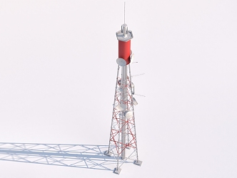 radio tower antenna base station tower 3d model