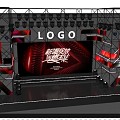 Music Festival Stage Stage Large Stage Music Festival Stage Stage Large Stage Stage Music Festival Stage Stage 3d model