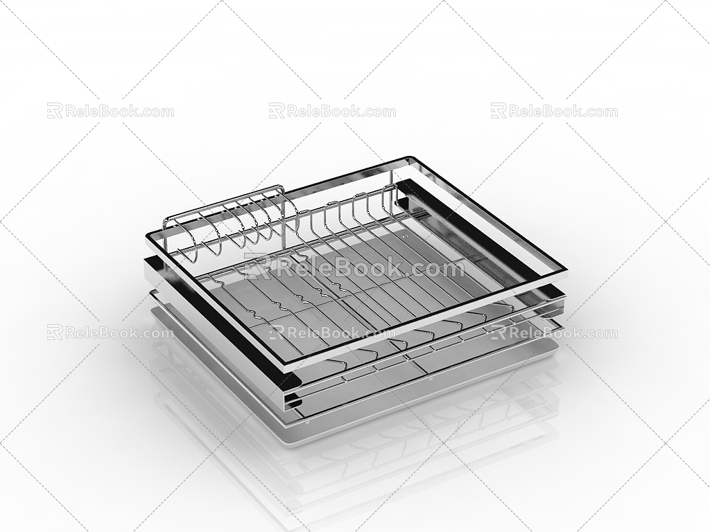 pull basket dish basket 3d model