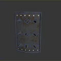 Ancient Weapon Metal Shield With Spiked Surface And Historical Medieval Design 3d model