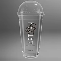 White Beverage Cup With Transparent Lid Coffee Drinking Illustration And HOTEL Logo