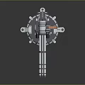 laser tower turret turntable sci-fi tower defense game tower defense sci-fi turret game turret game turret 3d model
