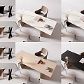 Modern Minimalist Desk Design With Light Wood Surface Chair And Table Lamp