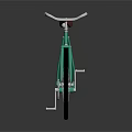 Green Bicycle With Red Seat Silver Handlebars And Black Wheels Classic Design