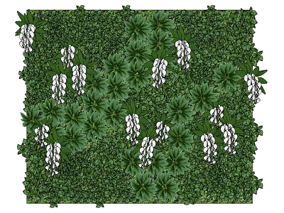 Green plant wall model