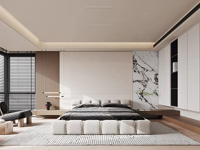 Modern Bedroom Simple Bedroom 3d model