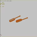 Two Wooden Handle Brushes With Metal Bristles For Household Cleaning Use
