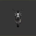 White and Black Off Road Motorcycle With Spoked Wheels Orange Accents And Black Seat